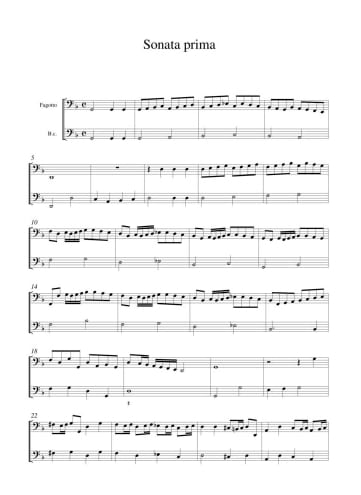 6 Sonate - Giuseppe Peranda - Partition - Basson