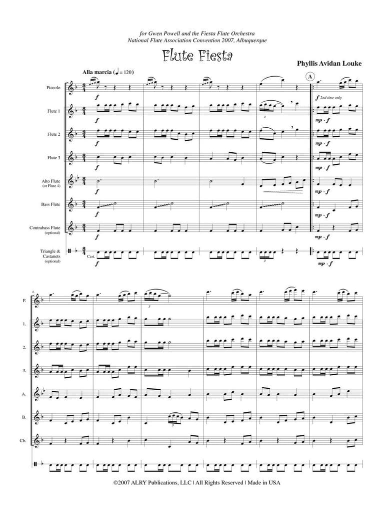 Flute Fiesta - Avidan Louke Phyllis - Partition