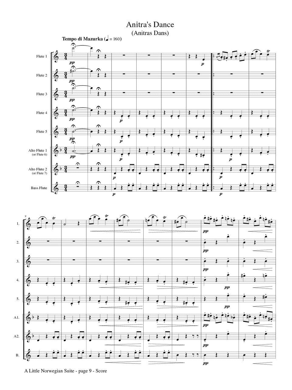 A Little Norwegian Suite - GRIEG - Partition