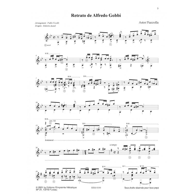 4 Piezas para la guitarra - Astor Piazzolla - Partition