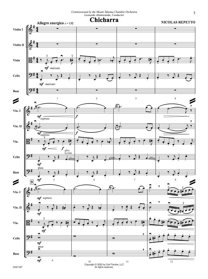Chicharra - score and parts - Nicolas Repetto - Partition