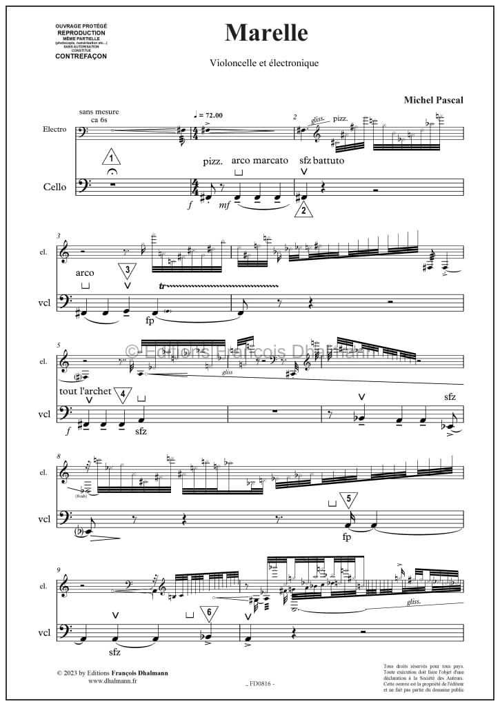 Marelle - Michel Pascal - Partition