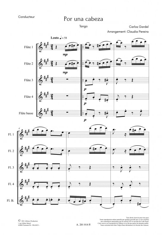 Por una cabeza - Carlos Gardel - Partition