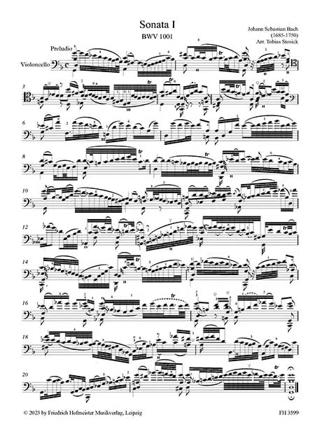 Sonates et Partitas, BWV 1001-1006 - Violoncelle - BACH - Partition