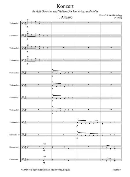 Concerto - Parties séparées - Franz-Michael Deimling - Partition
