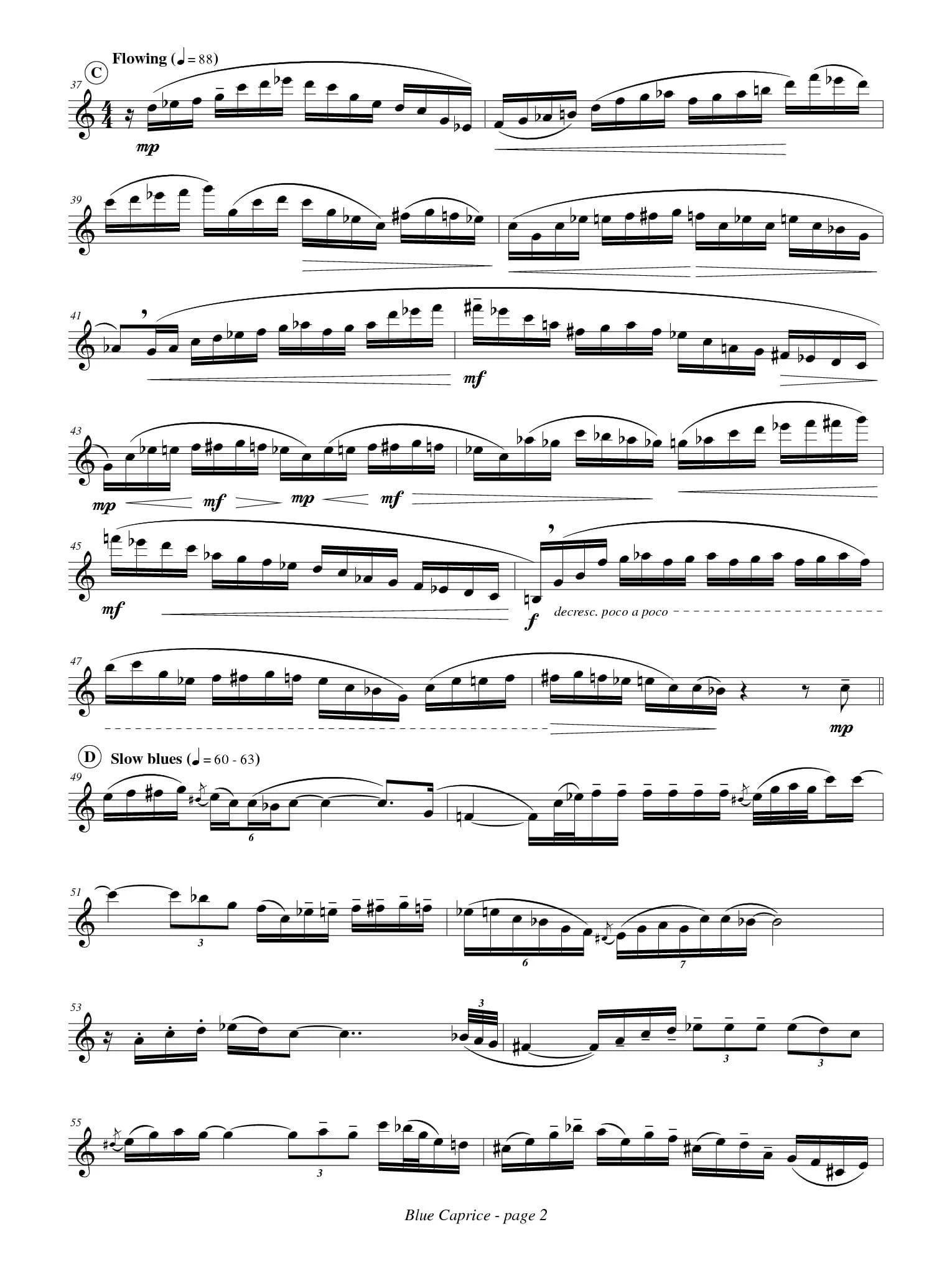 Blue Caprice - Victor Morosco - Partition - Saxophone