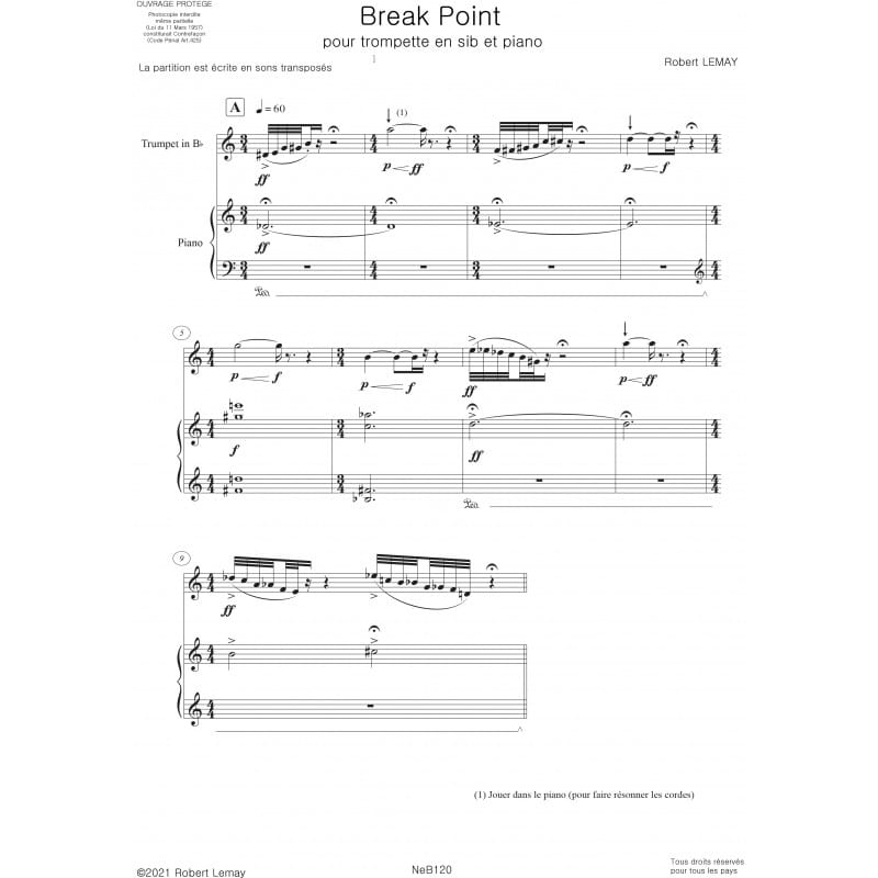Break Point - Robert Lemay - Partition