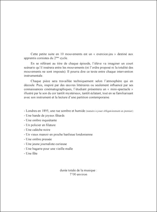 Les Ombres de la Tamise - Pascal Proust - Partition - Cor