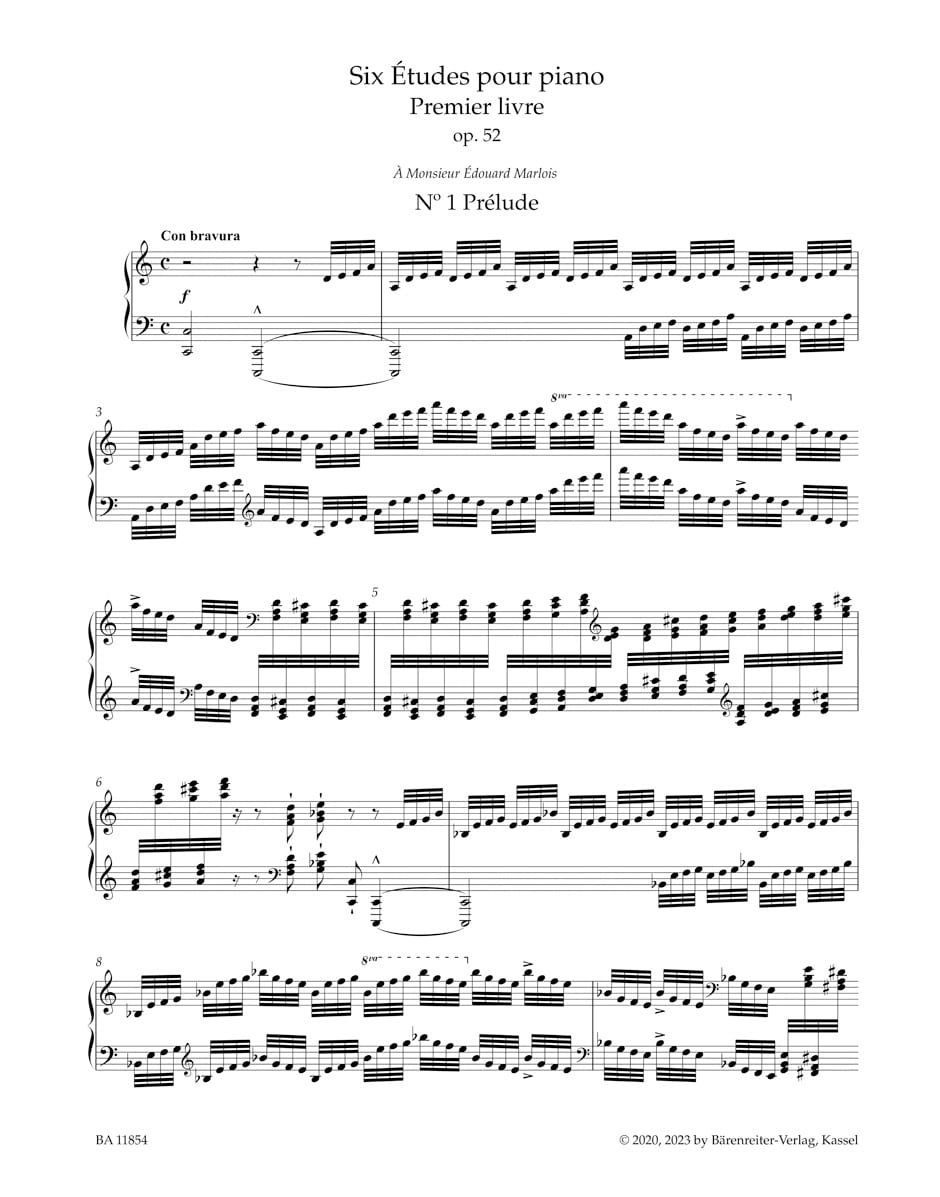 6 études pour piano opus 52 - SAINT-SAËNS - Partition - Piano