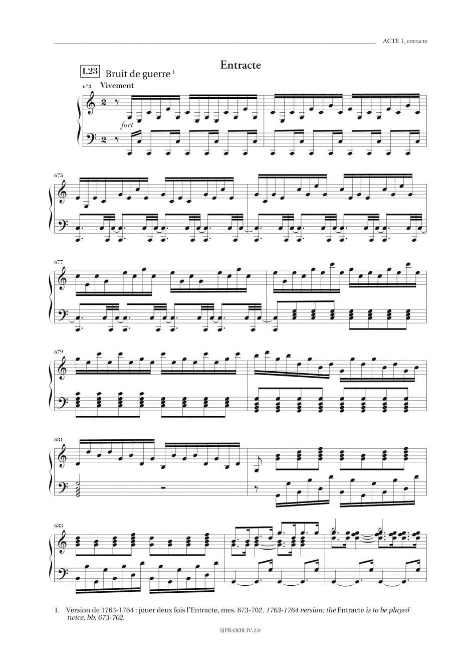 Castor et Pollux RCT 32 B - RAMEAU - Partition