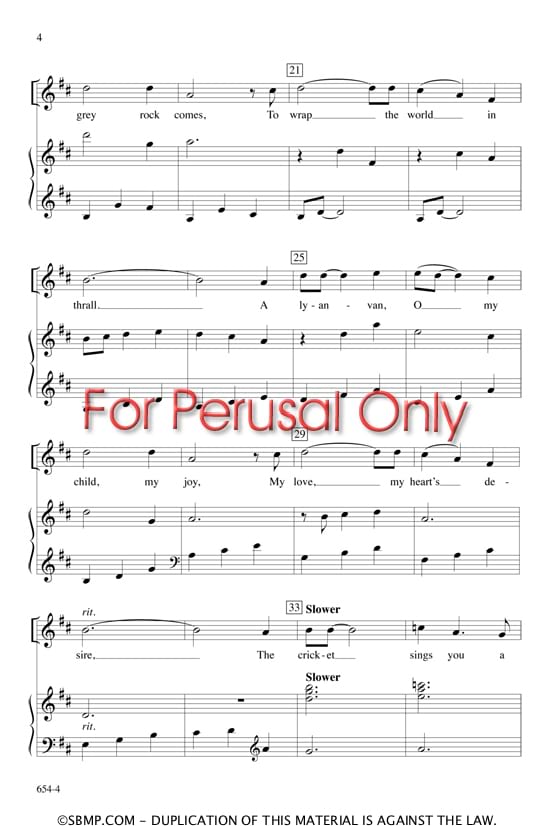 The Gartan Mother's Lullaby - Neil Ginsberg - Partition