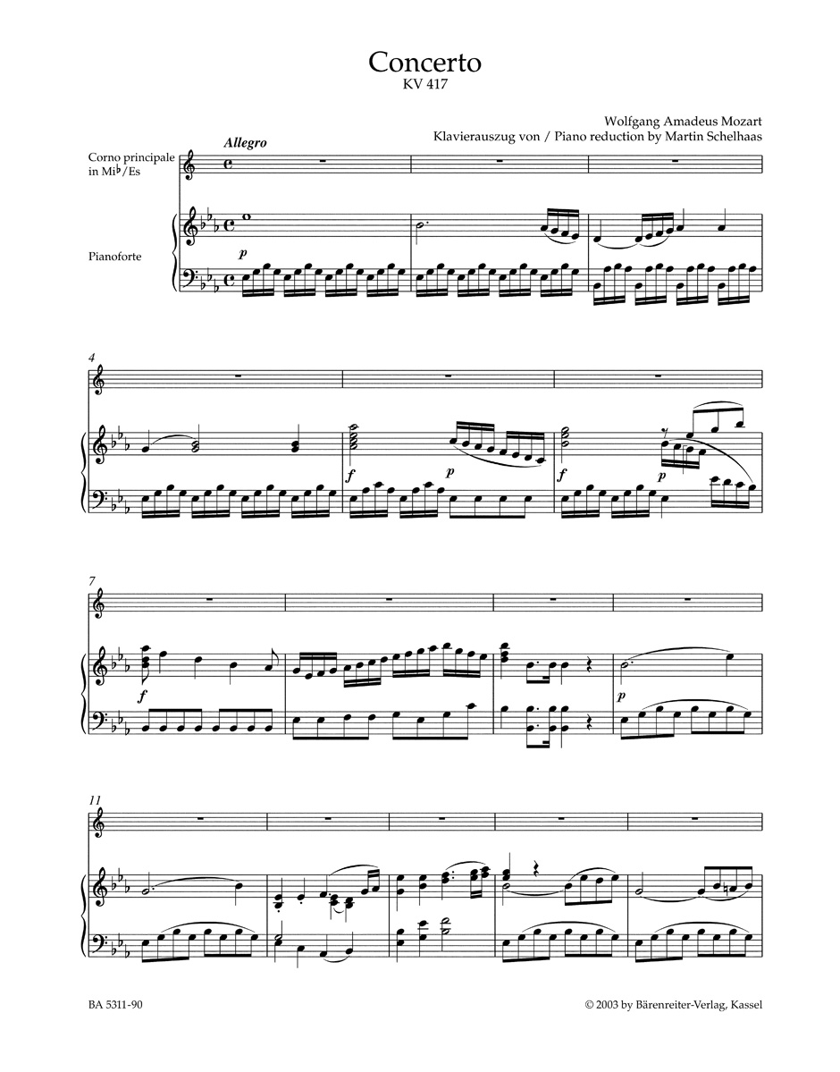 Concerto N° 2 - Cor - MOZART - Partition - Cor
