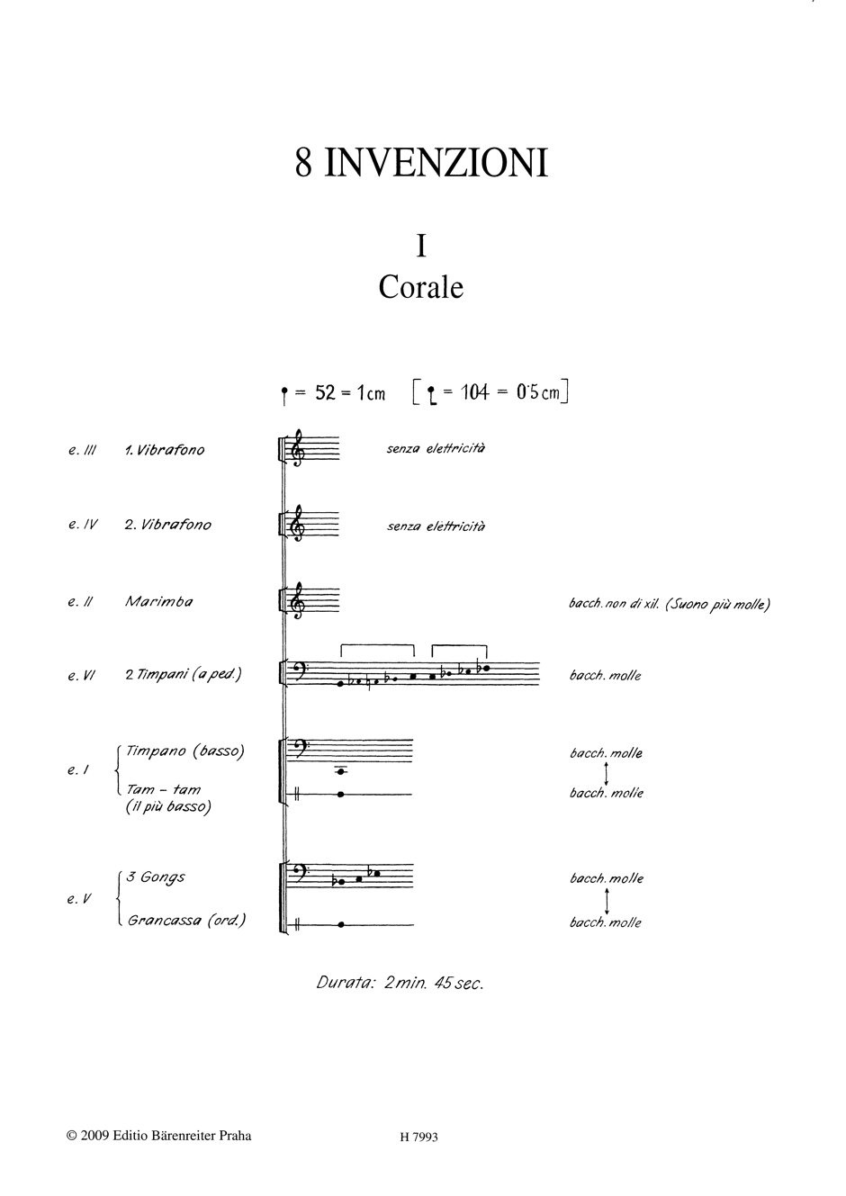 8 Invenzioni Opus 45 - Miloslav Kabelac - Partition