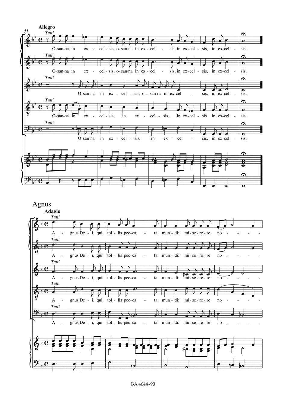 Missa Brevis En Fa majeur - HAYDN - Partition - Chœur
