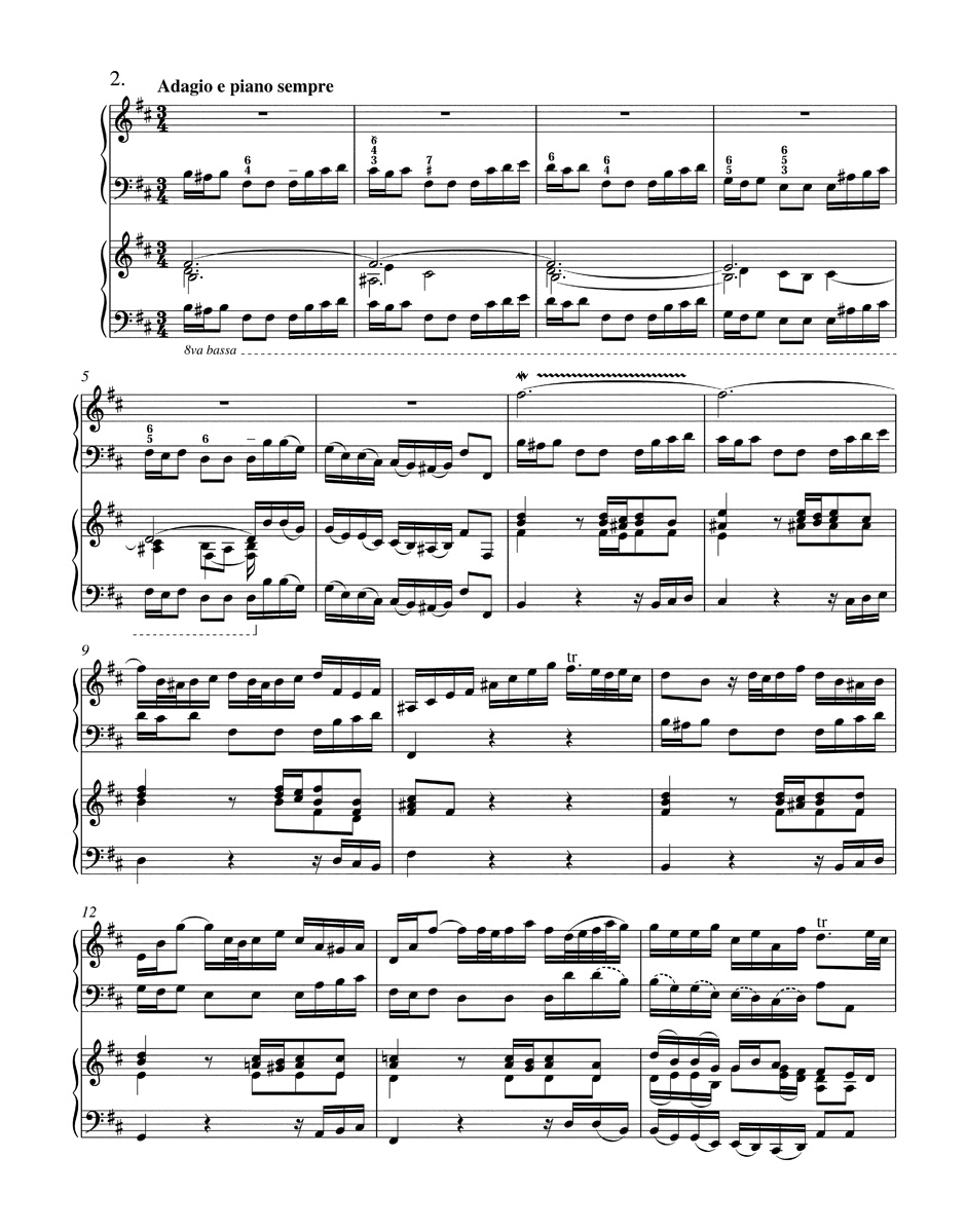 Concerto Pour Clavier En Ré Majeur BWV 1054 - BACH - Partition - Piano