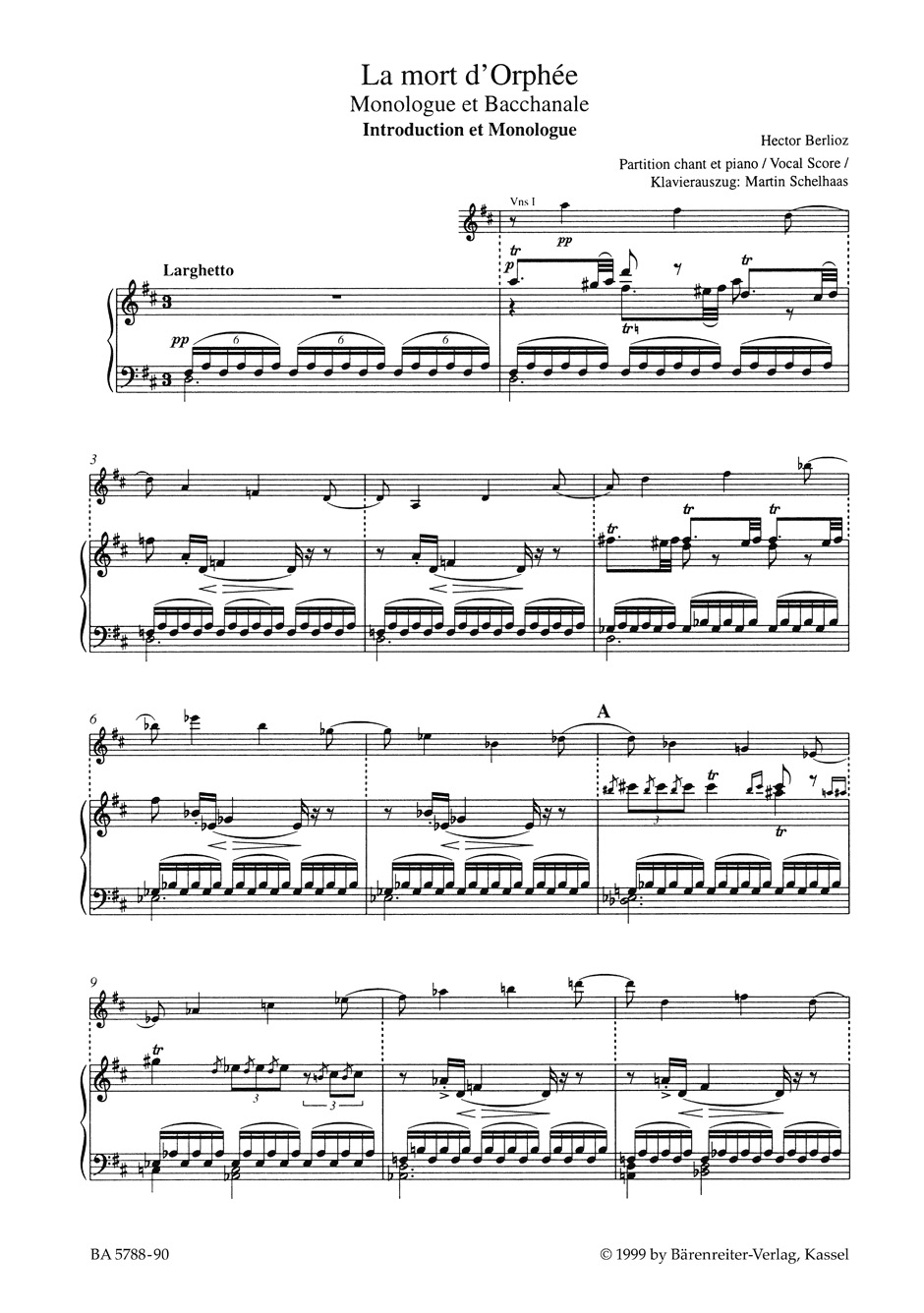 La Mort D'Orphée HOL 25 - BERLIOZ - Partition - Chœur