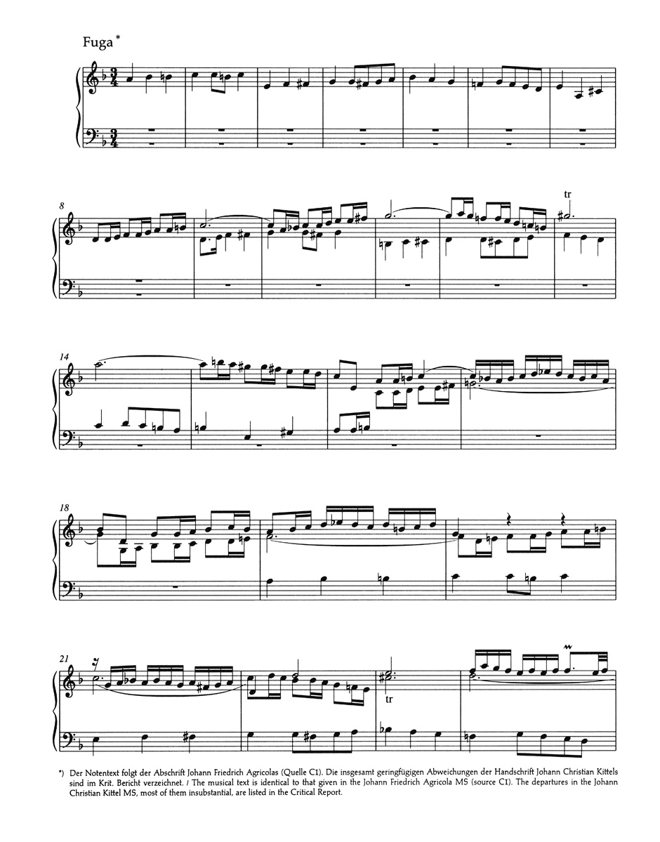Fantaisie Chromatique et Fugue Ré mineur BWV 903 - BACH - Partition