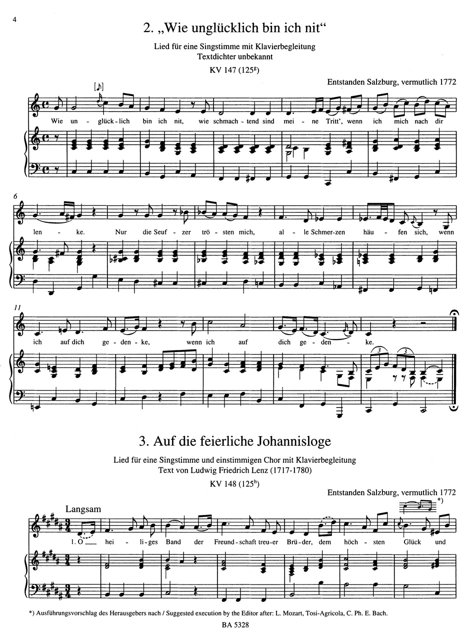 Sämtliche Lieder. Voix Moyenne. - MOZART - Partition - Mélodies