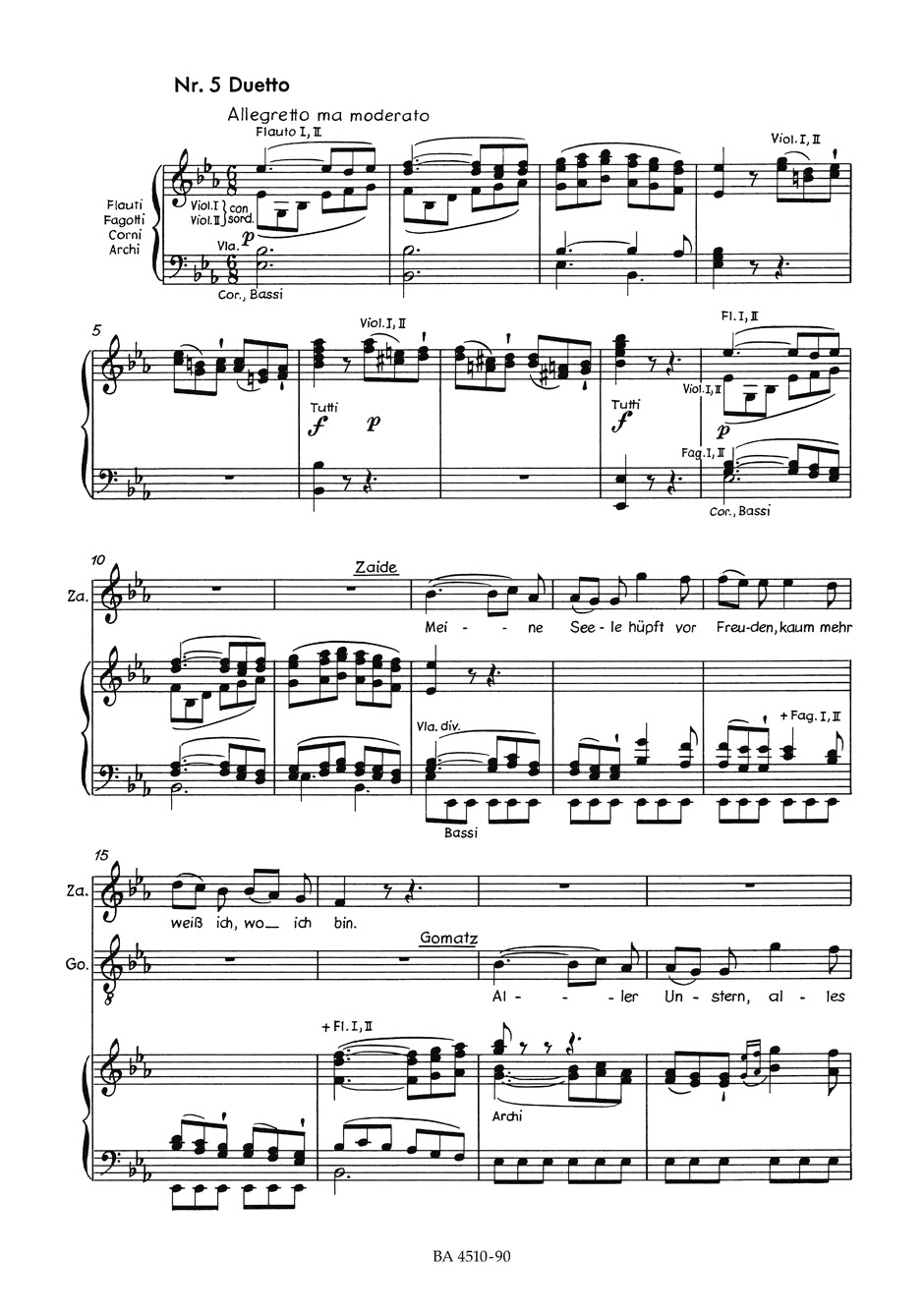 Zaïde KV 344 - MOZART - Partition - Opéras