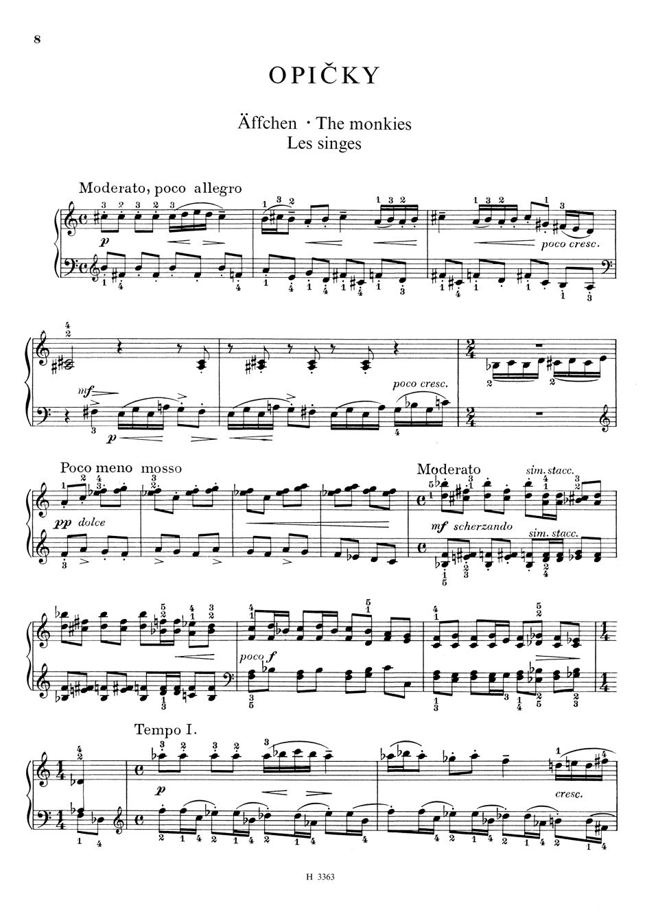 Fables - MARTINU - Partition - Piano