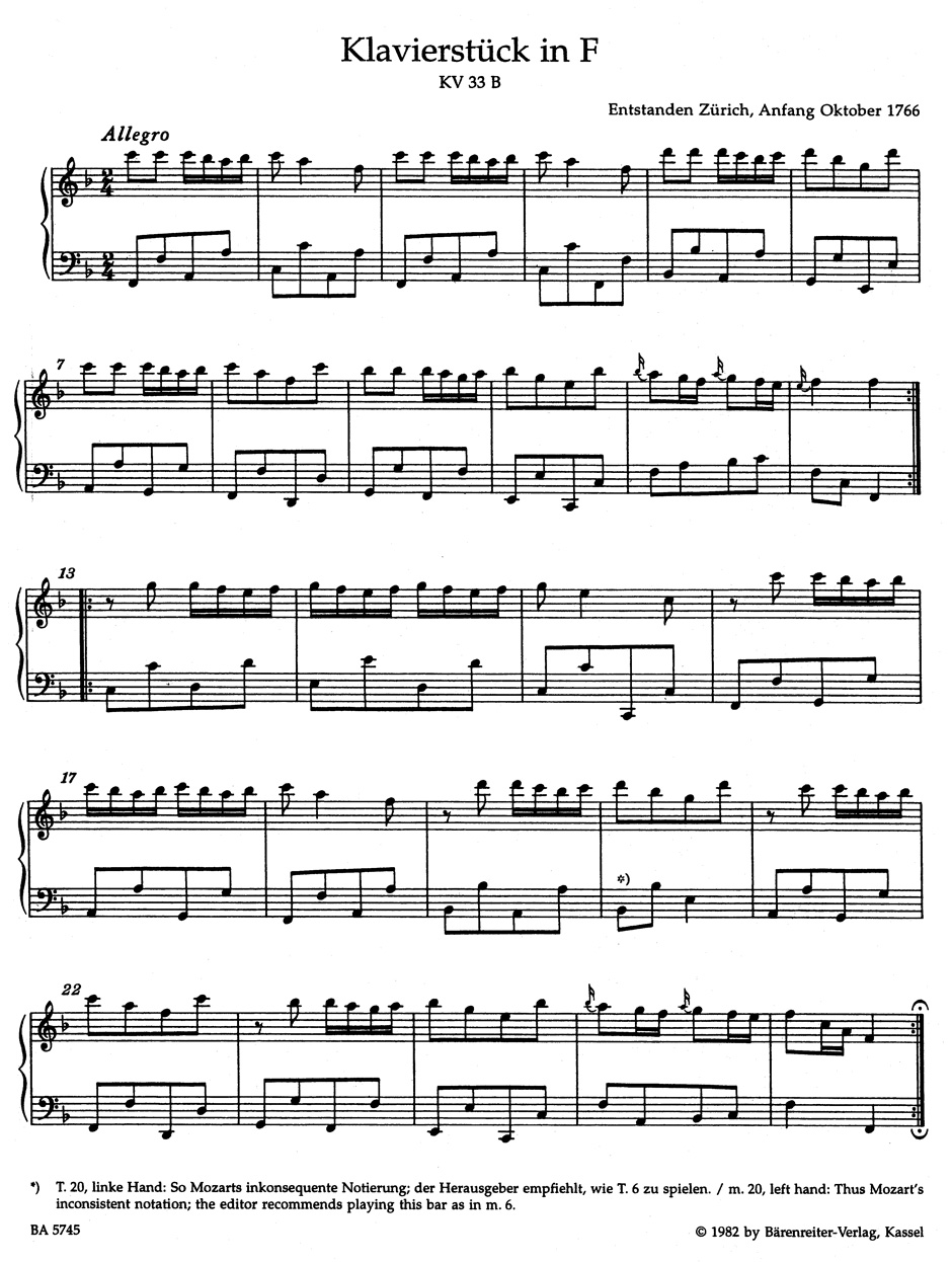 Einzelstücke Für Klavier - MOZART - Partition - Piano
