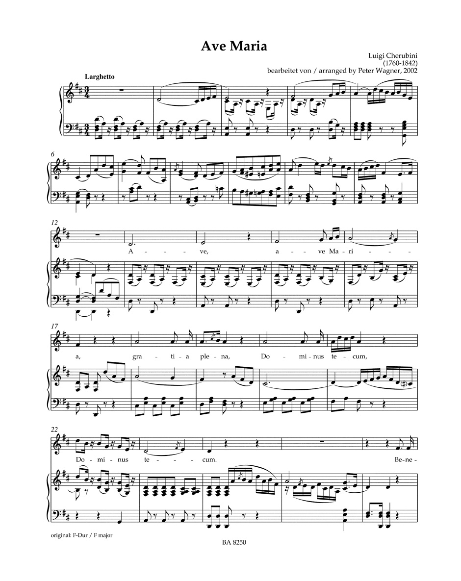 Ave Maria, Gratia Plena - Partition - Mélodies