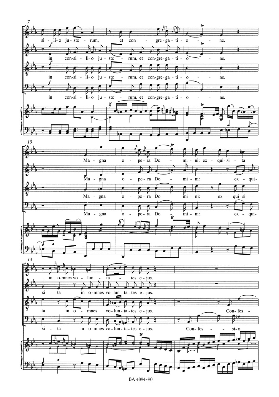 Vêpres Solennelles d'un Confesseur KV 339 - MOZART - Partition - Chœur