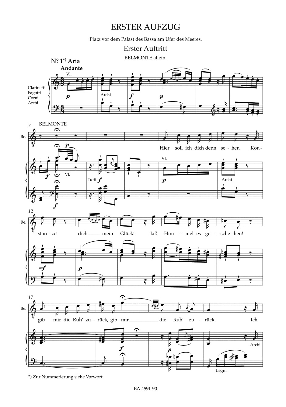 L' Enlèvement au Sérail - MOZART - Partition - Opéras