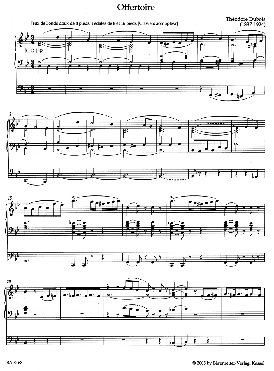 Oeuvre D'orgue. Volume 1 - Théodore Dubois - Partition - Orgue