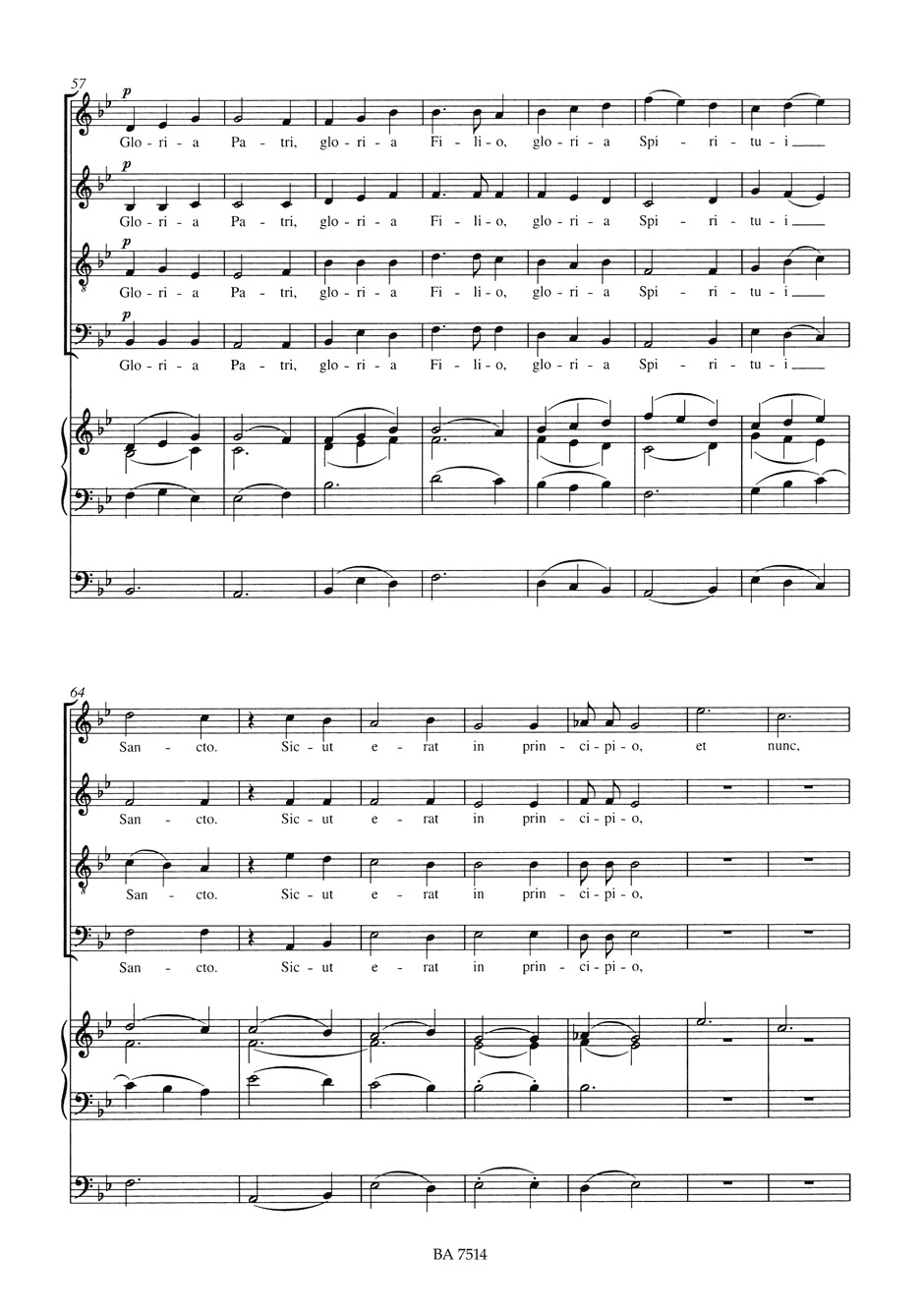 Oratorio de Noël Opus 12. Choeur Orgue - SAINT-SAËNS - Partition