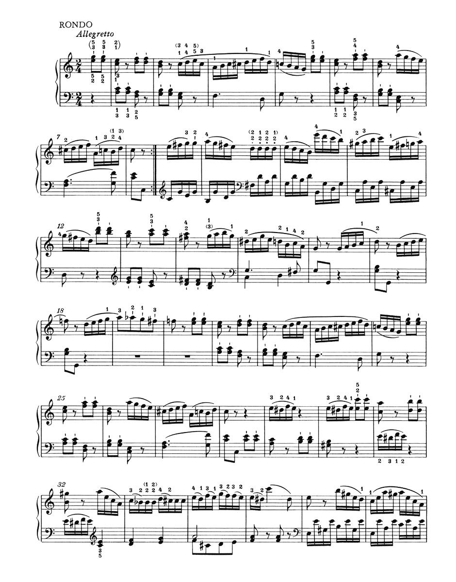 Sonate KV 545 Facile - MOZART - Partition - Piano