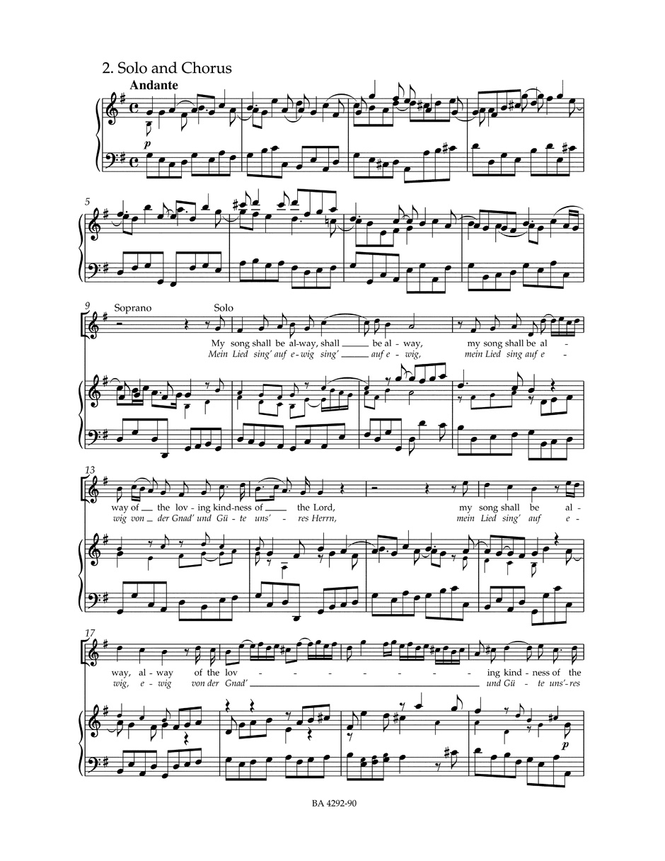 My Song Shall Be Alway - HAENDEL - Partition - Chœur