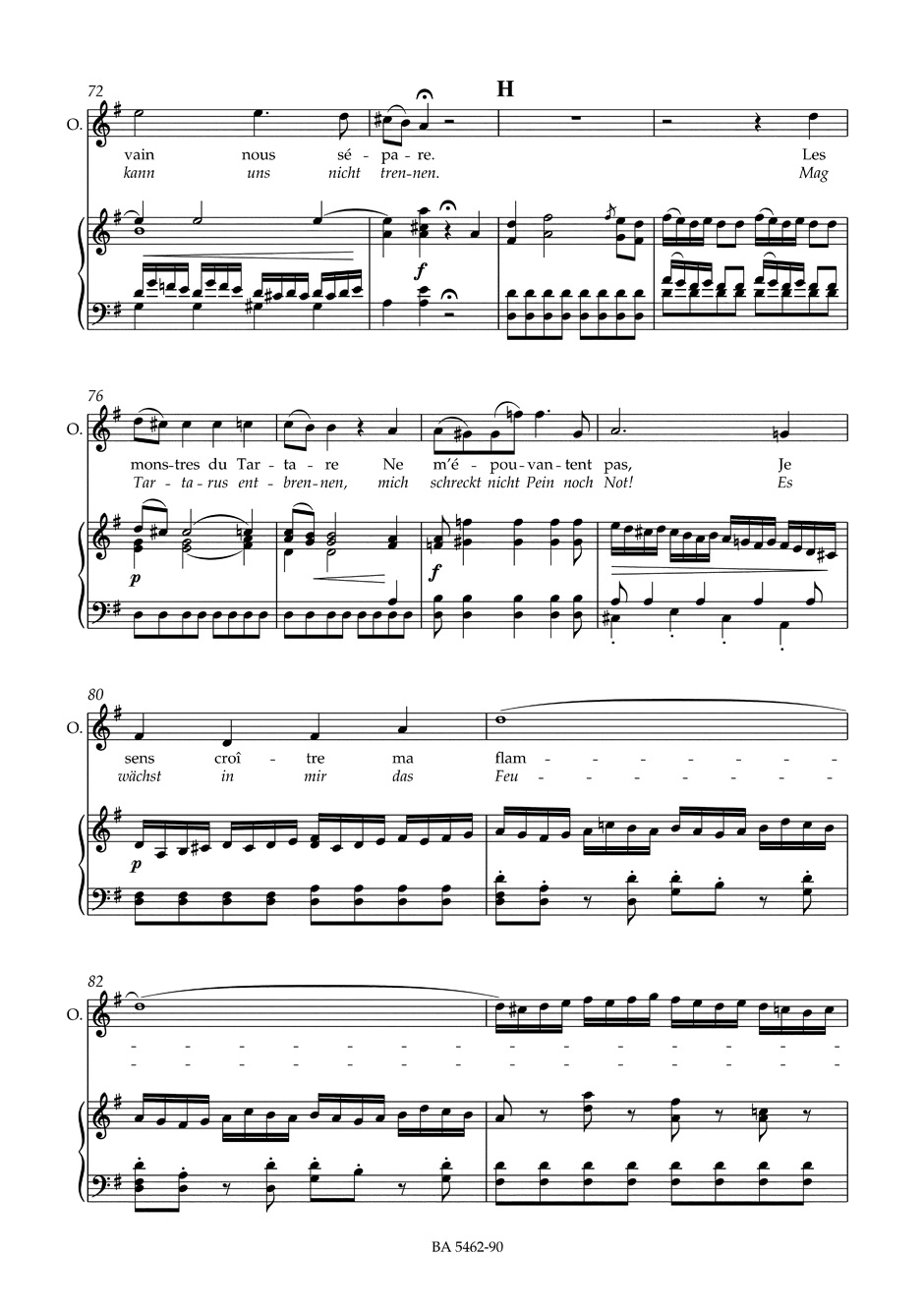Orphée - GLUCK - Partition - Opéras
