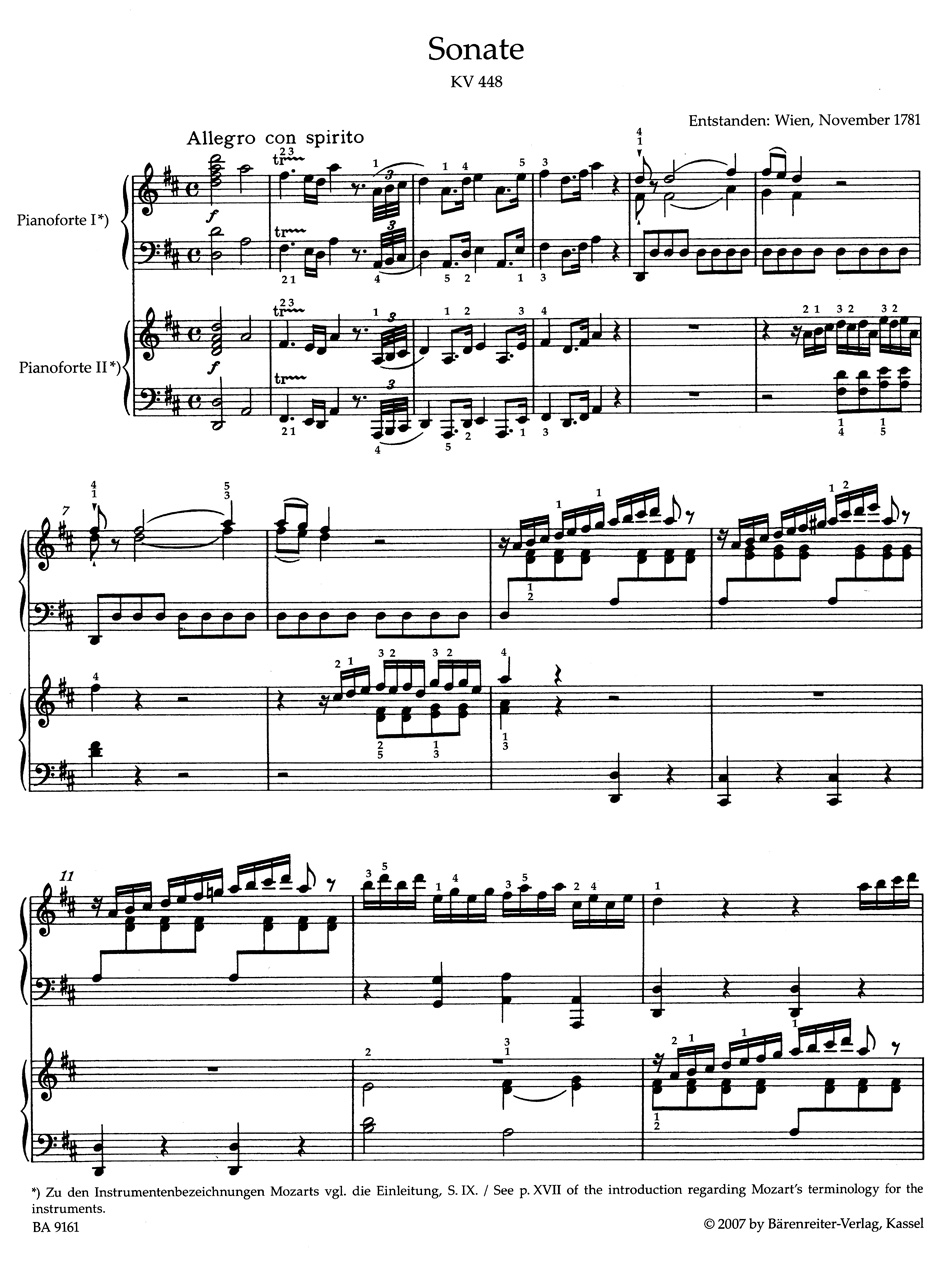 Oeuvre complète pour 2 Pianos - MOZART - Partition - Piano