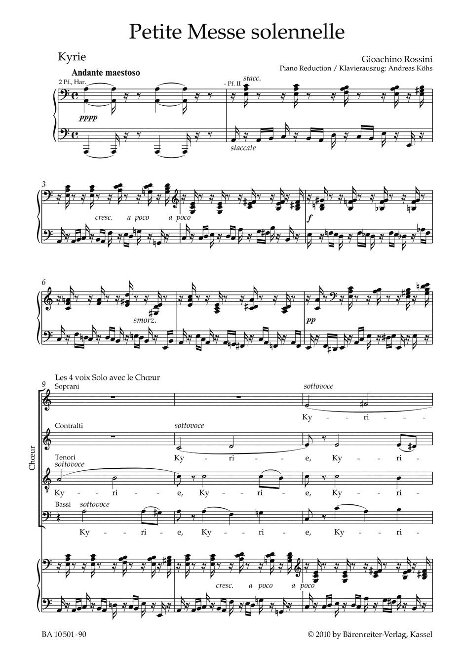 Petite Messe Solennelle - Choeur - ROSSINI - Partition - Chœur