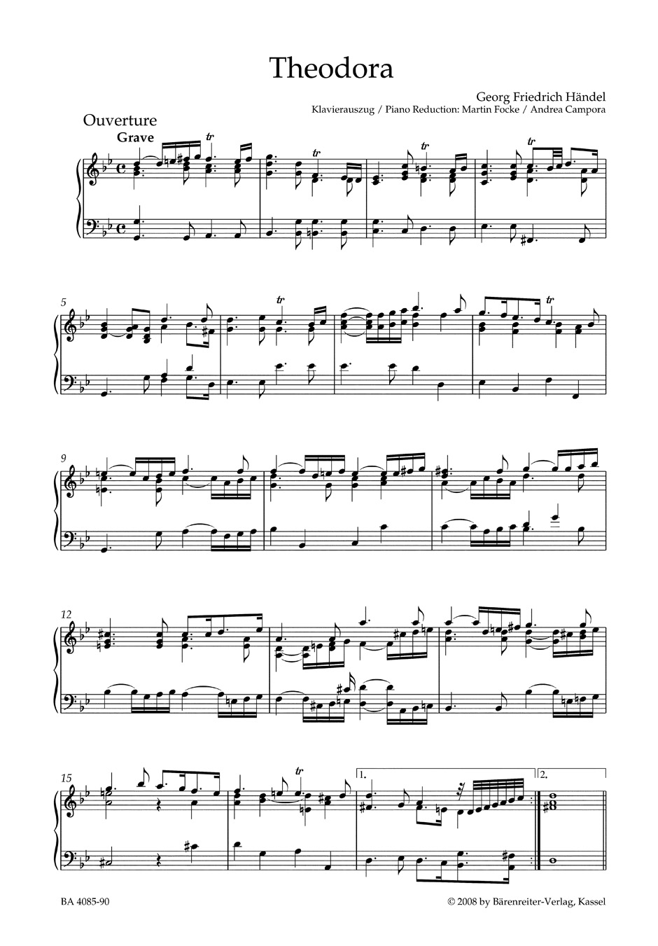 Theodora HWV 68 - HAENDEL - Partition - Chœur