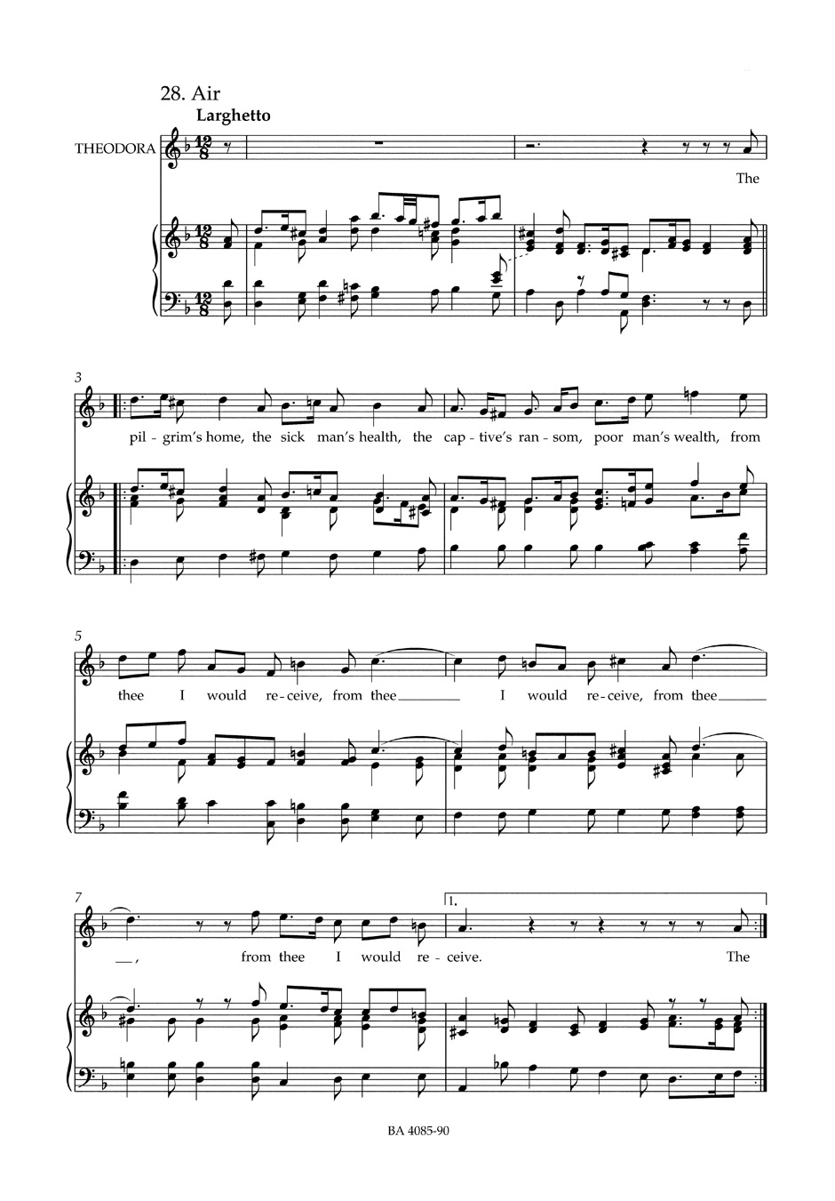 Theodora HWV 68 - HAENDEL - Partition - Chœur