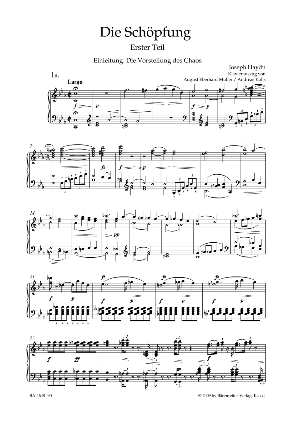 La Création - Choeur - HAYDN - Partition - Chœur