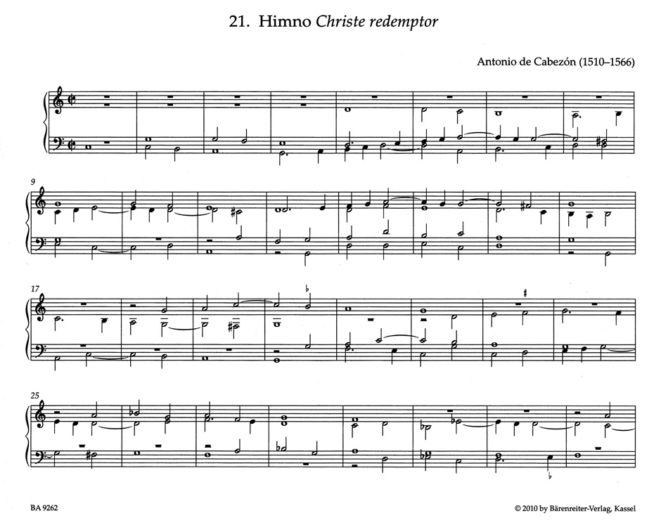 Ausgewählte Werke Fûr Tasteninstrumente Volume 2 - Antonio de Cabezon