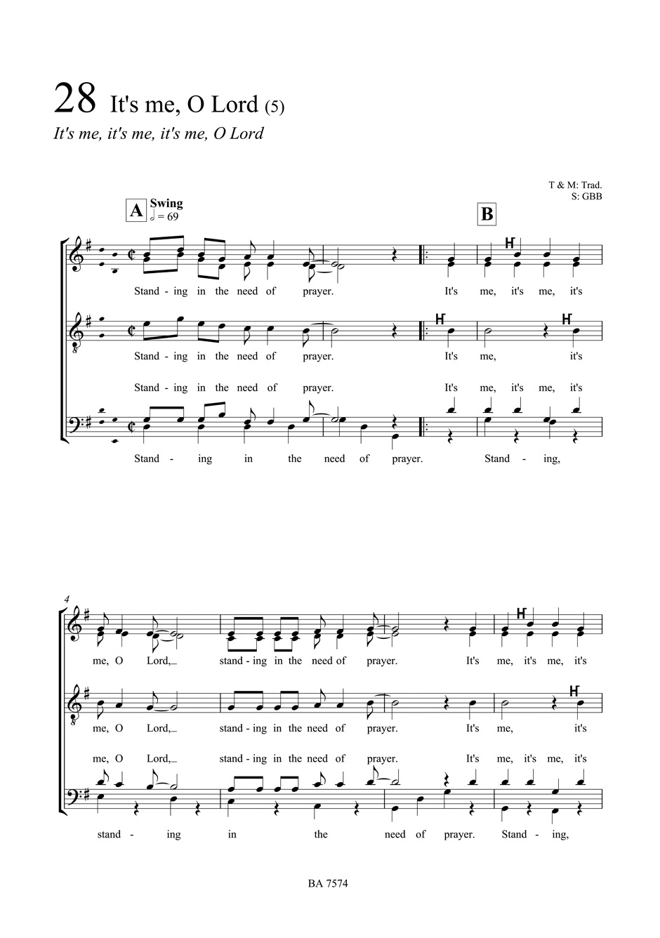 64 Spirituals A Cappella - Partition - Chœur