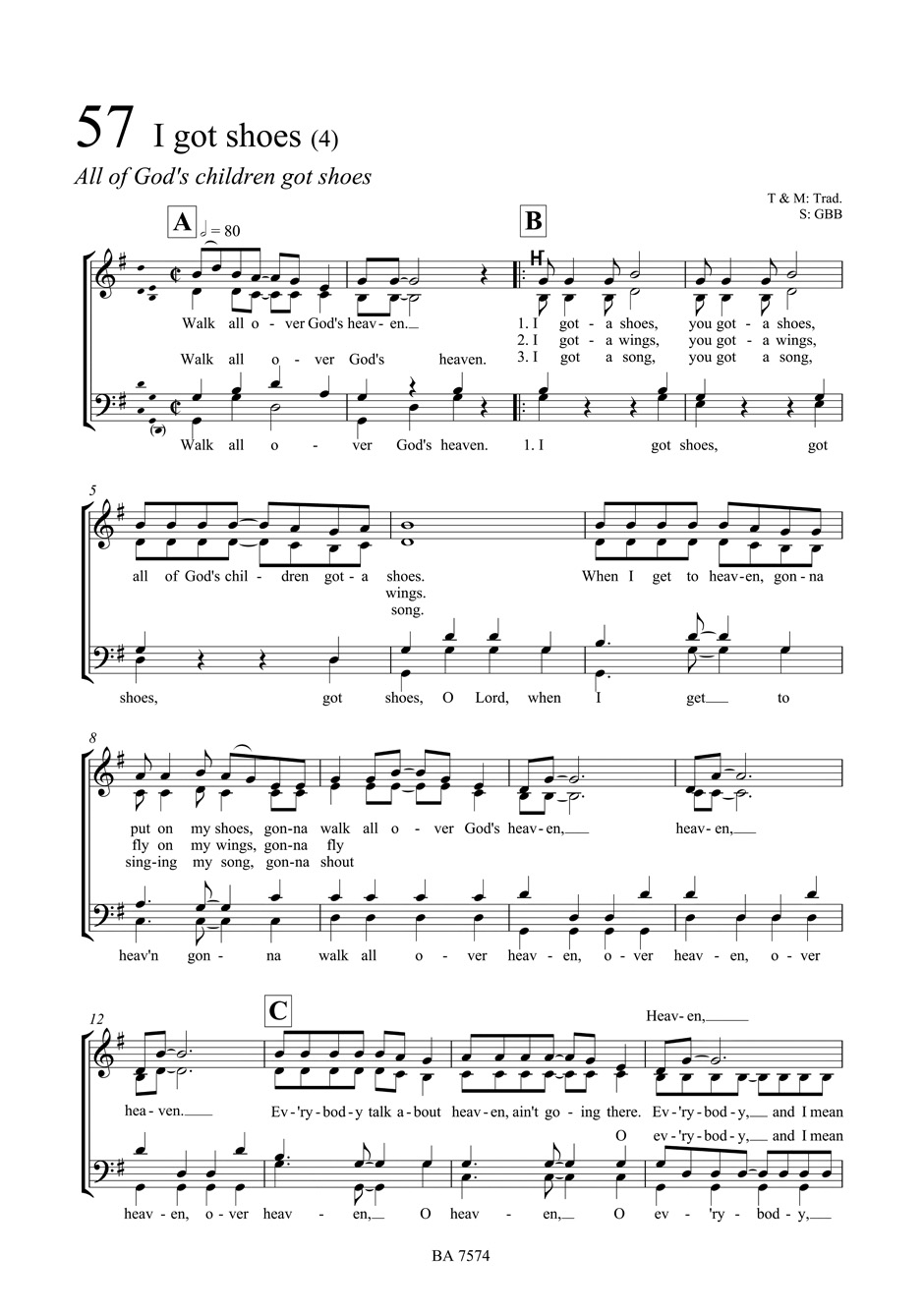 64 Spirituals A Cappella - Partition - Chœur