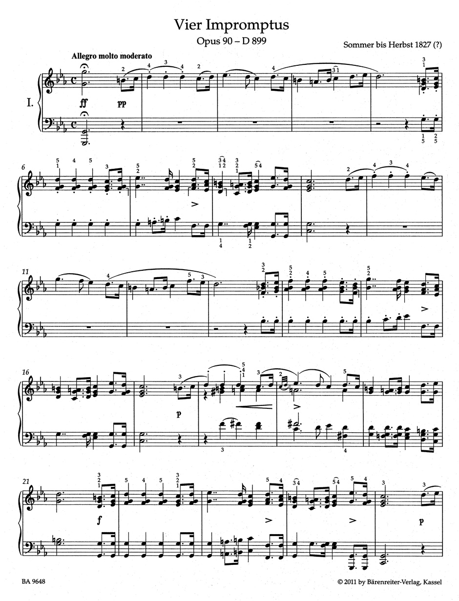 Impromptus Opus 90 D 899, Opus Post. 142 D 935 - SCHUBERT - Partition