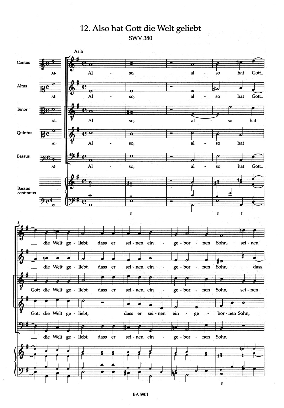 Geistliche Chor-Music Swv 369-380 - SCHUTZ - Partition - Chœur