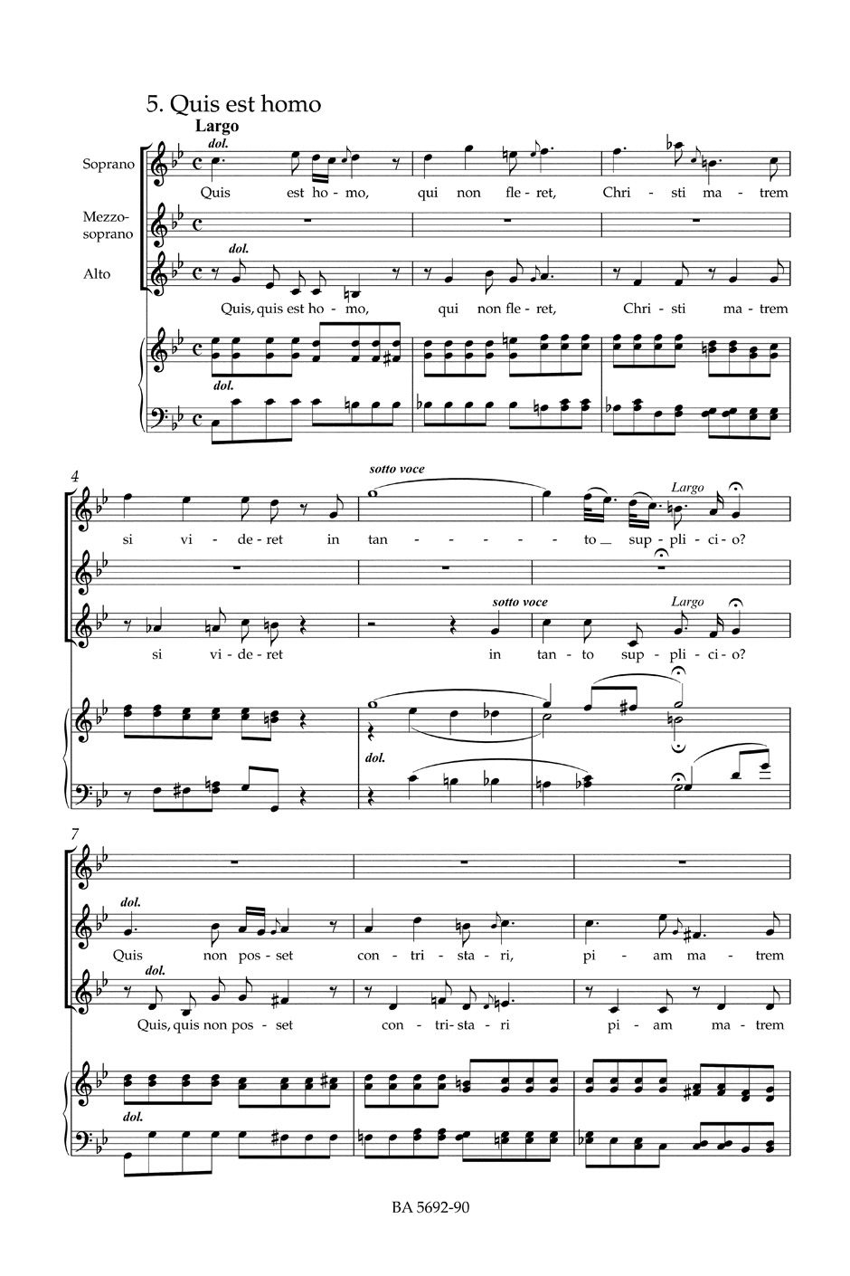Stabat mater - PERGOLESE - Partition - Chœur