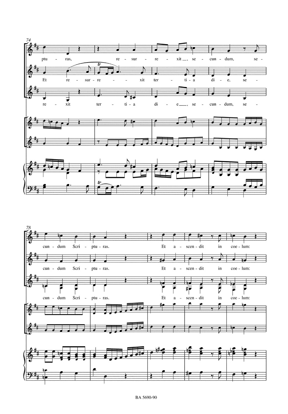 Missa Brevis in Ré Majeur - KV194 - MOZART - Partition - Chœur