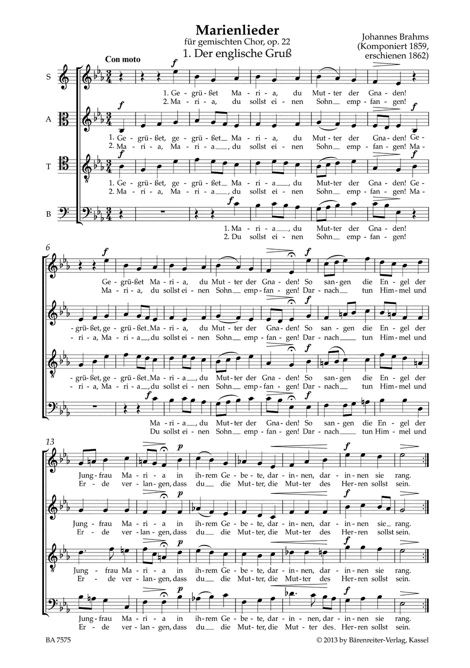 Geistliche Chormusik a cappella - BRAHMS - Partition - Chœur