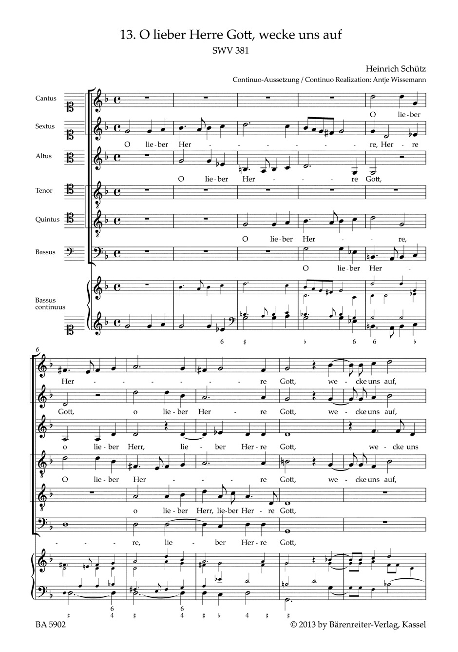 Geistliche Chor music. Swv 381-397 - SCHUTZ - Partition - Chœur