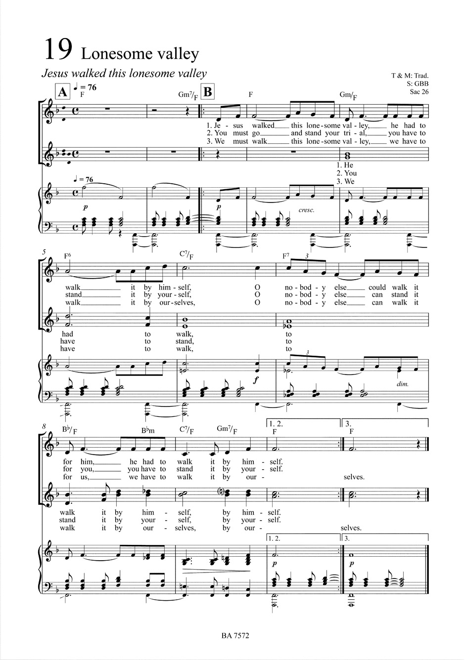 33 spirituals for upper voices - Partition - Chœur