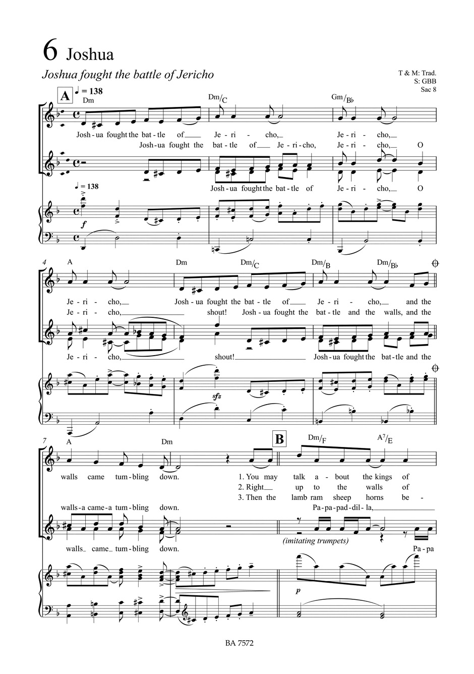 33 spirituals for upper voices - Partition - Chœur
