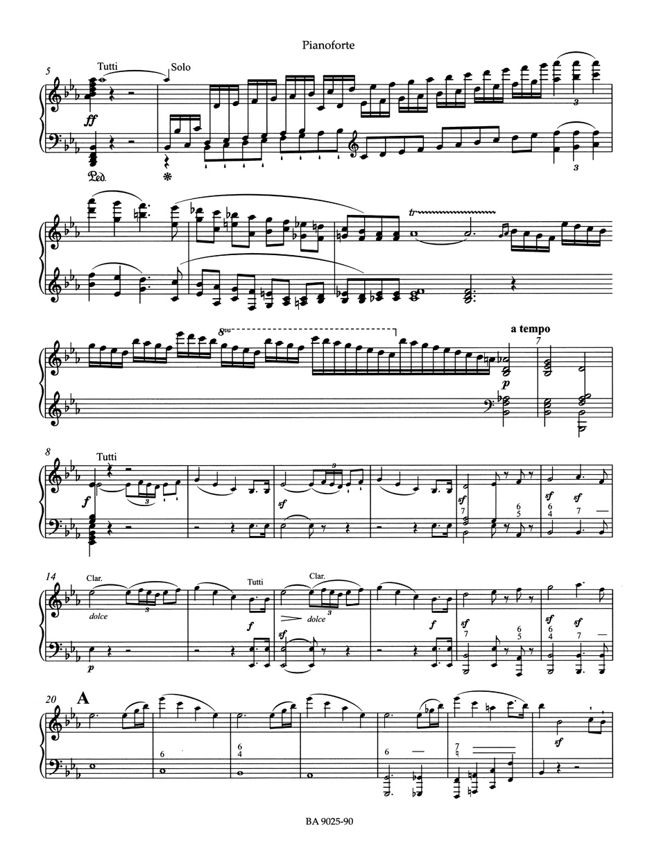 Concerto pour piano N° 5 Opus 73 En Mi Bémol Majeur - BEETHOVEN